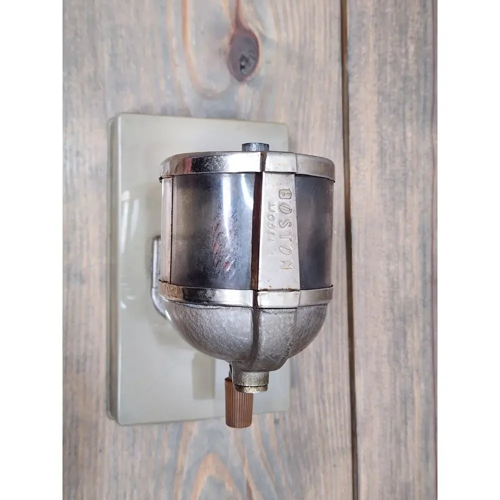 Boston L Model Pencil Sharpener Vintage Model Wall or Desk Mounted Hand Crank